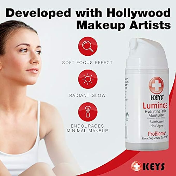 keys CARE LUMINOS HYDRATING CLEAR NATURAL MOISTURIZER - MAKEUP BASE FOR RADIANT SKIN - ANTI-AGING & TREATS DISCOLORATION FOR ALL SKIN TYPES - Image 3